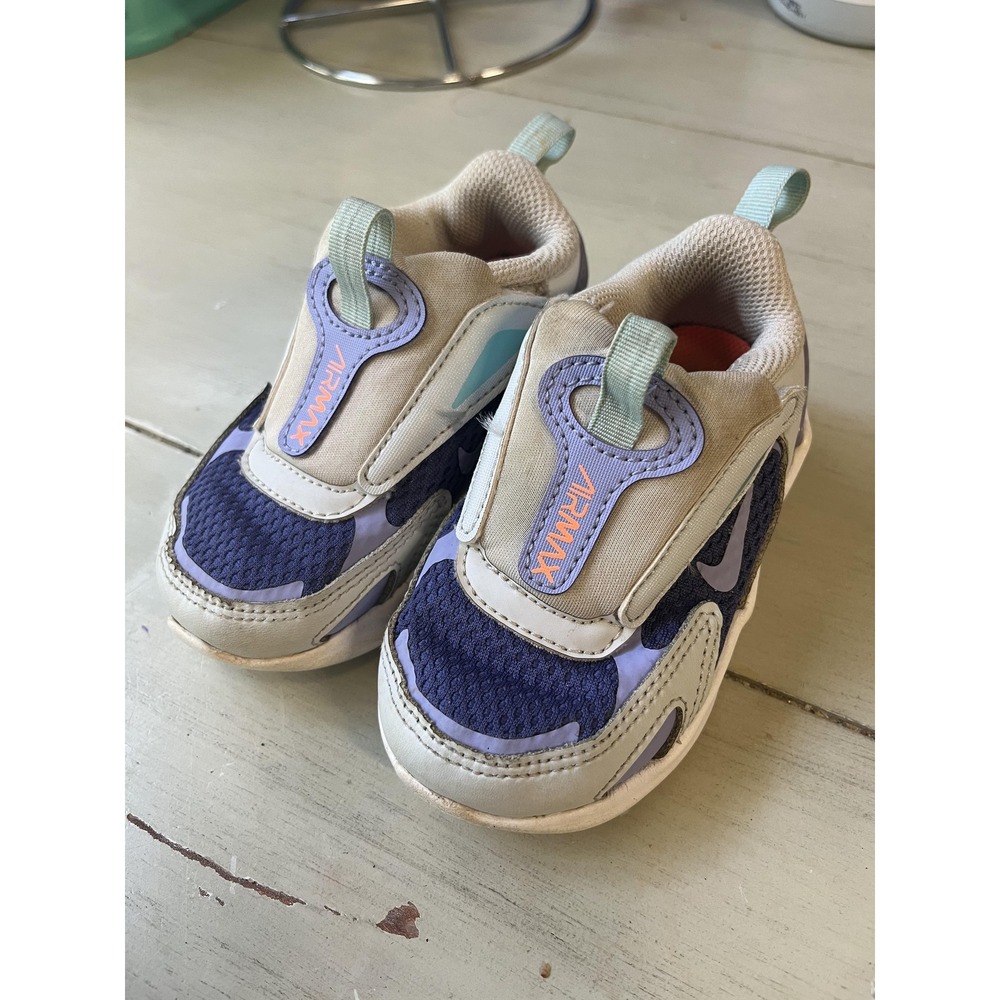 Nike Air Max Toddler Sneakers Purple Grey Blue Size 6C Low Top Shoes